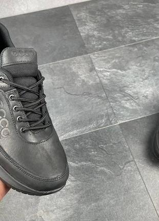 Мужские кожаные кроссовки ecco