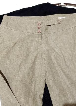 Льняні брюки бежеві штани lexus jeans2 фото