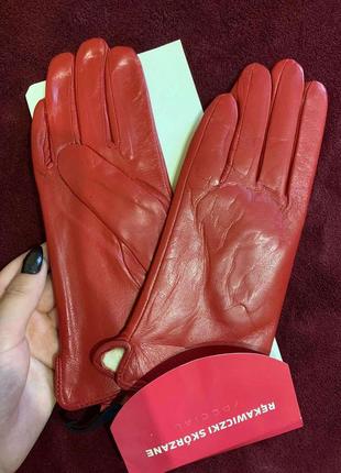 Перчатки кожаные женские