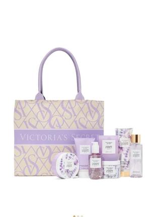 Подарочный набор victoria’s secret lavender &amp; vanilla relax ultimate ritual kit сумка victoria’s secret