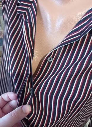 Блуза блузка в смужку на гудзиках4 фото