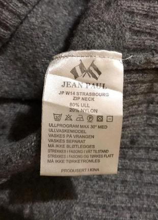 Jean paul шерстяной свитер с воротником на молнии5 фото