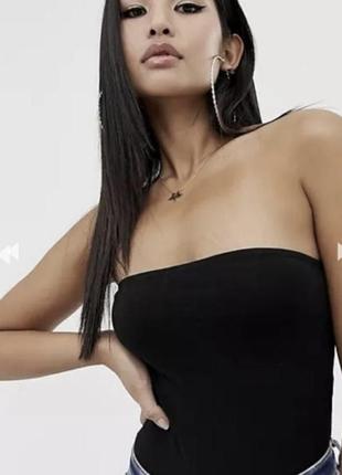 Жіноче чорне боді asos бандо