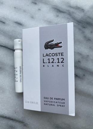 Lacoste blanc l.12.12, пробник парфюма 1.2 мл оригинал