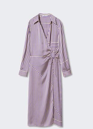 Сукня сатинова в смужку