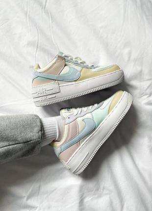 Жіночі шкіряні кросівки nike air force 1 shadow pastel🔥1 фото