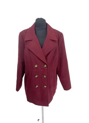 Пальто стильное collection debenhams, малиновое, качественное