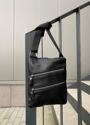 Стильная сумка из натуральной кожи, на 3 основных кармана с надежной фурнитурой 🔥1 фото