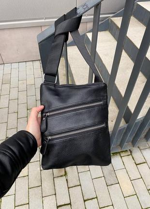 Стильная сумка из натуральной кожи, на 3 основных кармана с надежной фурнитурой 🔥7 фото