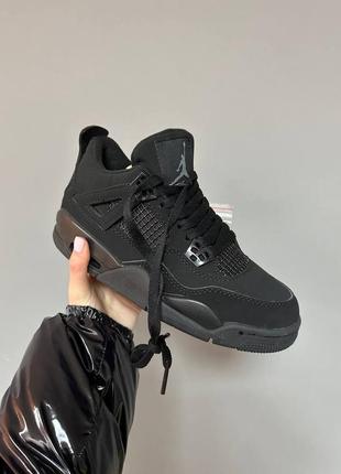 Стильные кроссовки nike air jordan retro 4 "black cat” premium. унисекс