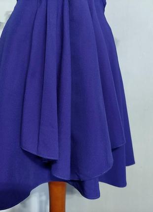 Стильное оригинальное нарядное платье цвета электрик4 фото