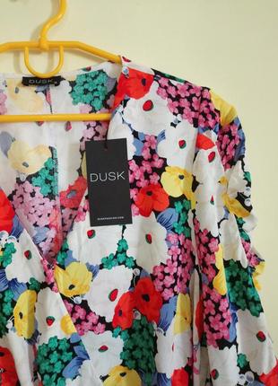 Яскрава блуза з квітковим принтом dusk2 фото