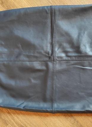 Кожаная юбка карандаш экокожа2 фото