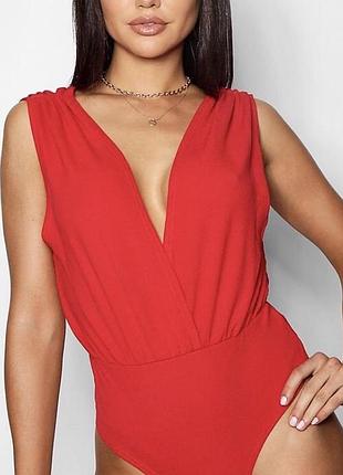 Красный боди блуза