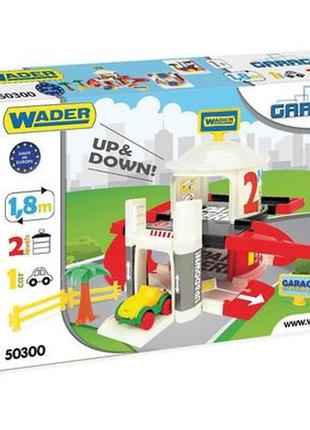 Гараж wader garage с лифтом 2 уровня длина дороги 1.8м  1 машинка3 фото