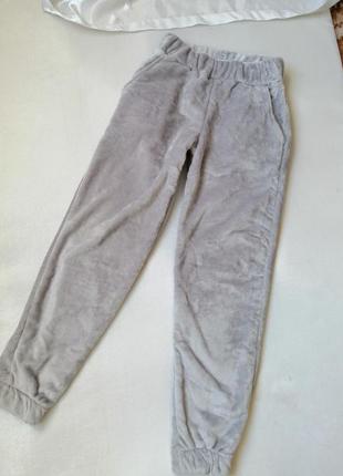 Штаны теплющие мех плюш махра тедди на талии и на манжетах внизу резинка два боковых...