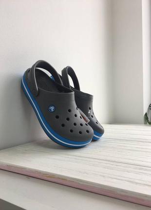 Кроксы сабо crocs crocband charcoal/ocean1 фото