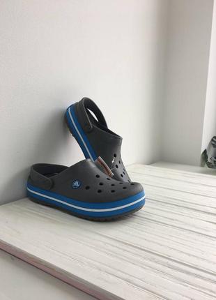 Кроксы сабо crocs crocband charcoal/ocean3 фото