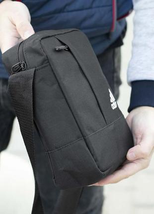 Спортивная сумка через плечо барсетка loki adidas черная тканевая мессенджер адидас2 фото