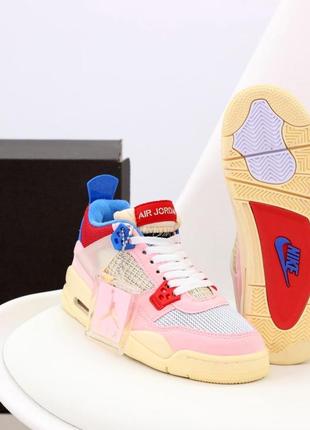 Женские кроссовки nike air jordan 4 pink2 фото