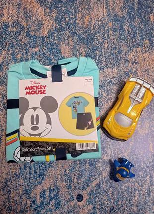 Disney mickey mouse міккімаус піжамка комплект для хлопчика, шорти та футболка.