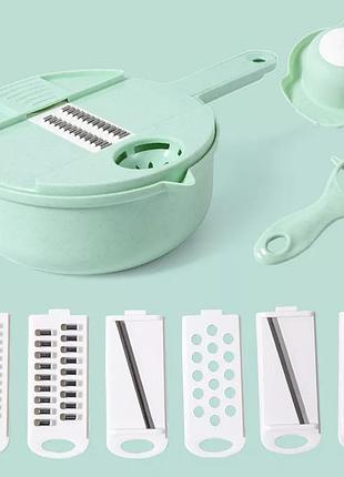 Кухонний багатофункціональний салатник, подрібнювач для овочів, ручний подрібнювач, кухонні інструменти для шаткування овочів