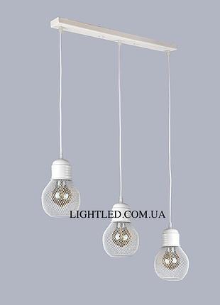 Белая люстра "лампочки"