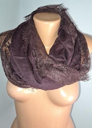 Хомут марсала с французским кружевом