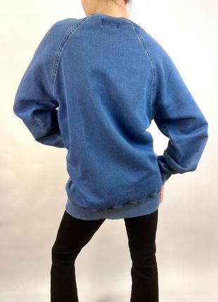 Adidas оригинальный хлопковый свободный свитшот с большим логотипом под джинс, oversize кофта6 фото