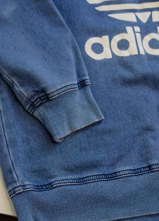 Adidas оригінальний бавовняний вільний світшот с великим логотипом під джинс, oversize кофта7 фото