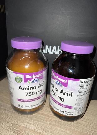 Амінокислоти комплексні amino acid capsules, bluebonnet nutrition, 180 капсул2 фото