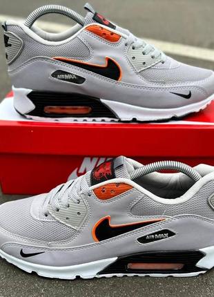 Мужские  серые кроссовки с сеткой nike air max 🆕 кроссовки на весну2 фото