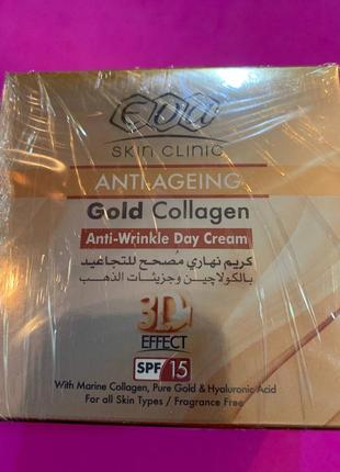 Денний крем проти зморшок eva anti-ageing gold collagen anti-wrinkle day cream