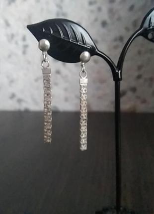 Срібні висячі сережки italy 925 s ec