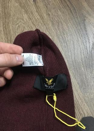 Оригинальная очень крутая шапка lyle scott из новых коллекций4 фото