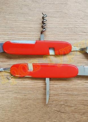 Туристичекий набор нож ложка вилка штопор открывалка шило 18.5 см