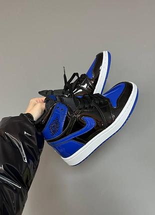 Кросівки nike air jordan retro 1 “patent royal blue” premium