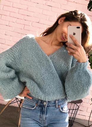Кардиган оверсайз из шерсти альпака8 фото
