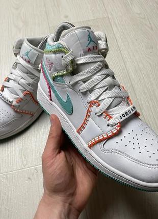 Жіночі шкіряні кросівки nike air jordan, розмір 37,5-386 фото