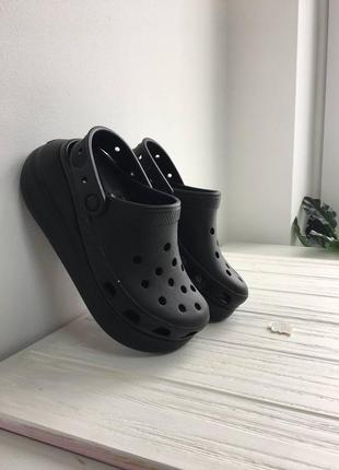 Кроксы crocs crush platform black черные 💣2 фото