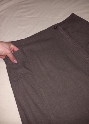 Юбка юбка на запах лен+хлопок8 фото