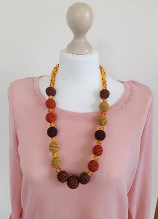 Намисто "тепло бурштину" ручна робота