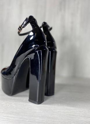 Жіночі туфлі, чорні туфлі, трендові  туфлі6 фото