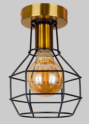 Бронзовый потолочный светильник лофт (56-xpr1618f-1 brz+bk)