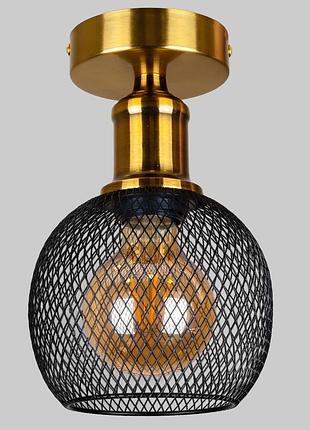 Бронзовый потолочный светильник лофт (907-x011f-1 brz+bk)