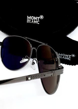 Montblanc стильные мужские солнцезащитные очки капли черные поляризированые9 фото