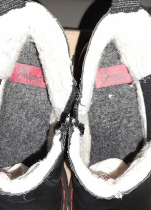 Зимові черевики, ботинки, чоботи, сапоги rieker р.39-25,5см як нові8 фото