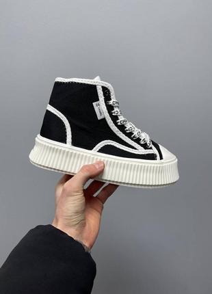 Кроссовки в стиле chanel sneakers platform «black ⁇