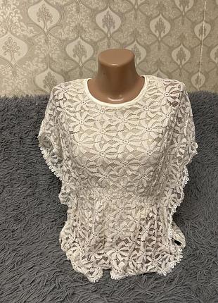 Кружевная блузка. женская блузка. ажурная кофточка