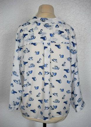 Sale🔥 нежная фарфорая блузка  рубашка tu🦢 💙💛 48-50-526 фото